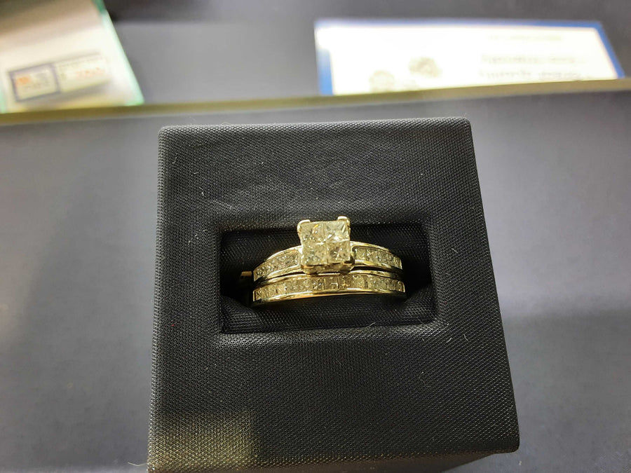Ring - Engagement Set - White Gold 14k (.585) 4.5 grams Size 20
