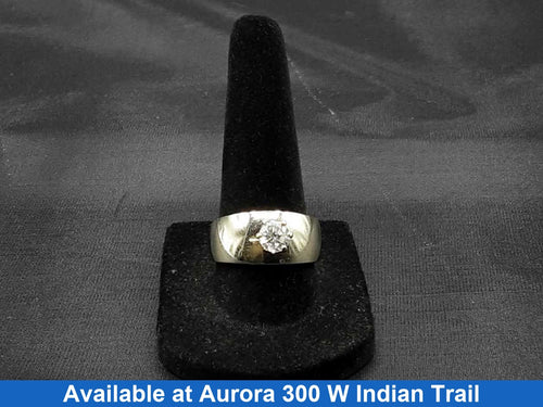 Women's Ring - Solitaire - Yellow Gold 14k (.585) 8.6 grams Size 8.5