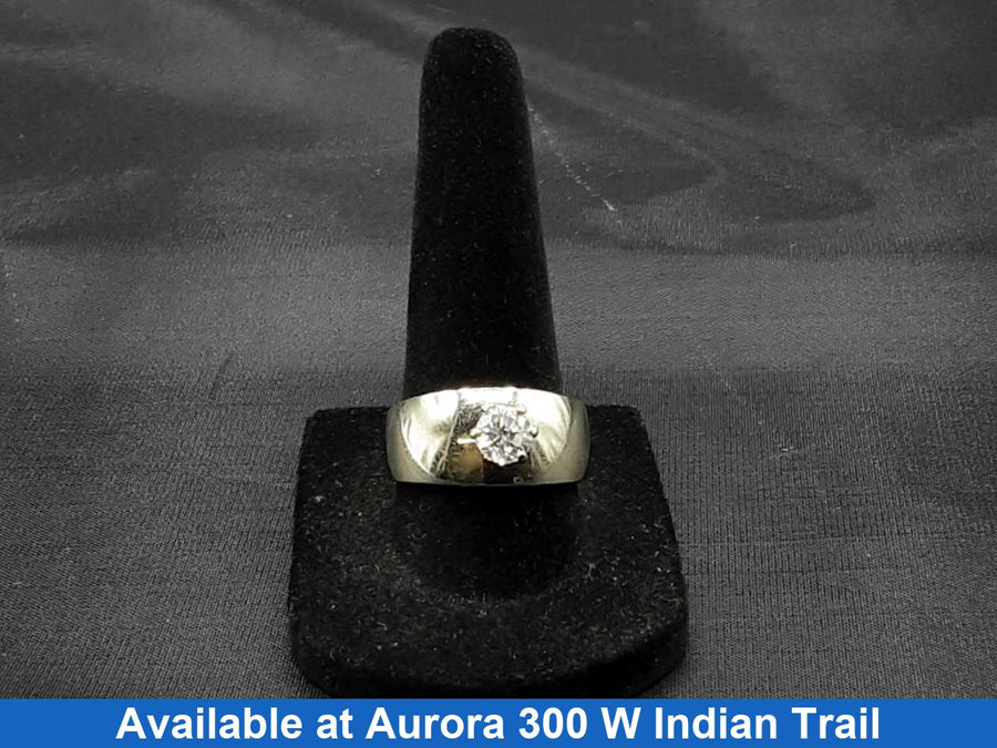 Women's Ring - Solitaire - Yellow Gold 14k (.585) 8.6 grams Size 8.5