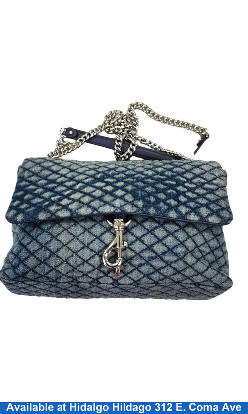 Rebecca Minkoff Edie Flap Shoulder Blue Purse / Handbag