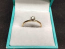 Women's Ring - Solitaire - Yellow Gold 14k (.585) 2 grams Size 20