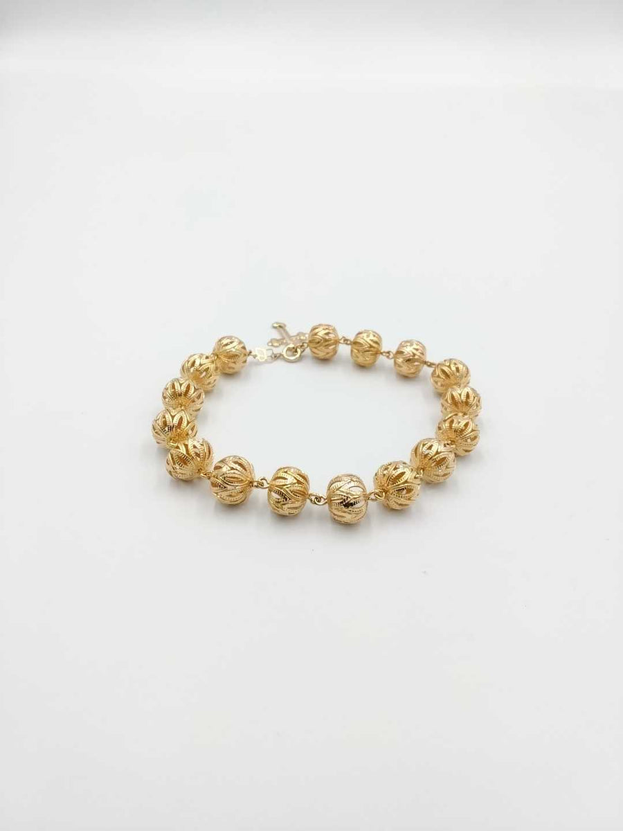 Bead Bracelet - Yellow Gold 10k (.417) 13 grams 9 inch