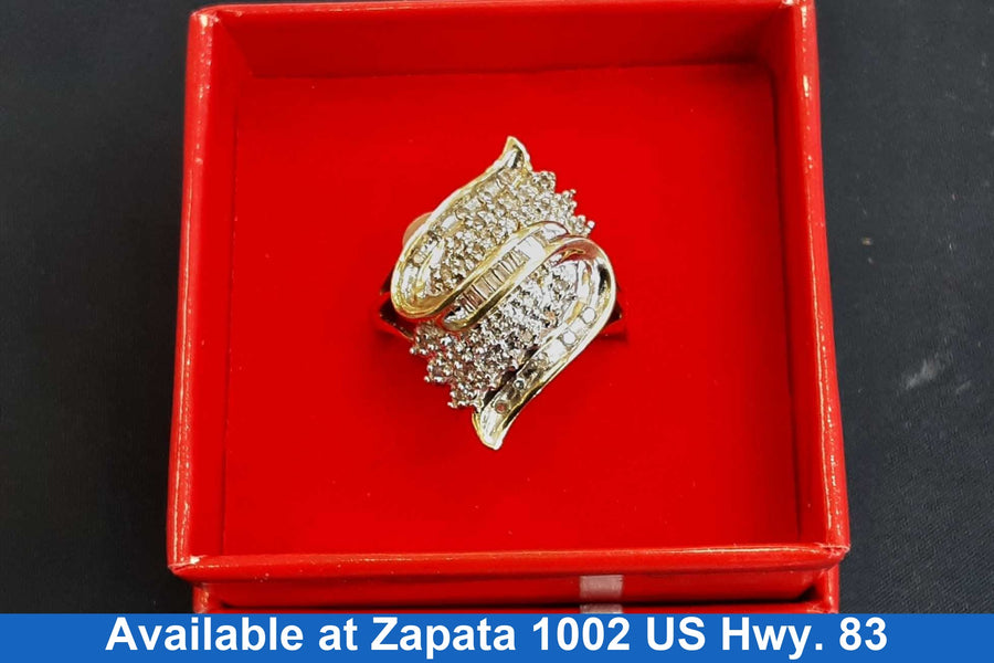 Women's Ring - Yellow Gold 10k (.417) 4 grams Size 9.5
