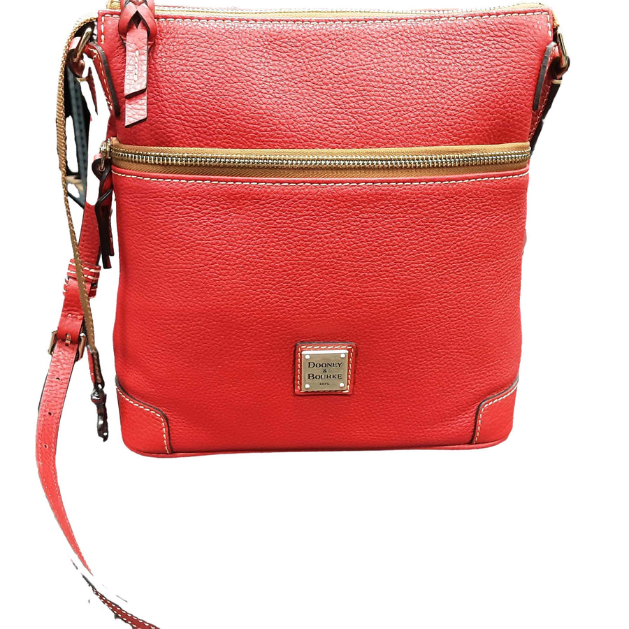 Dooney & Bourke Pebble Leather Crossbody Red Purse / Handbag