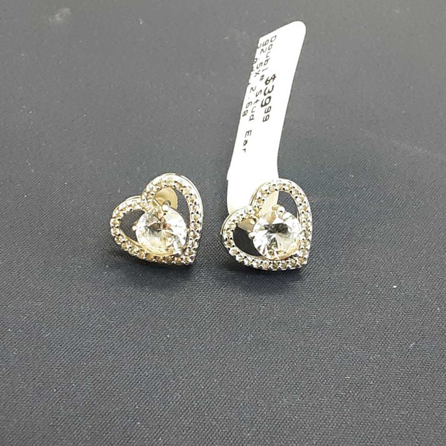 Double Stud Earring - Silver 2.6 grams
