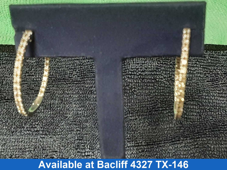 Hoop Earrings - White Gold 10k (.417) 6.8 grams