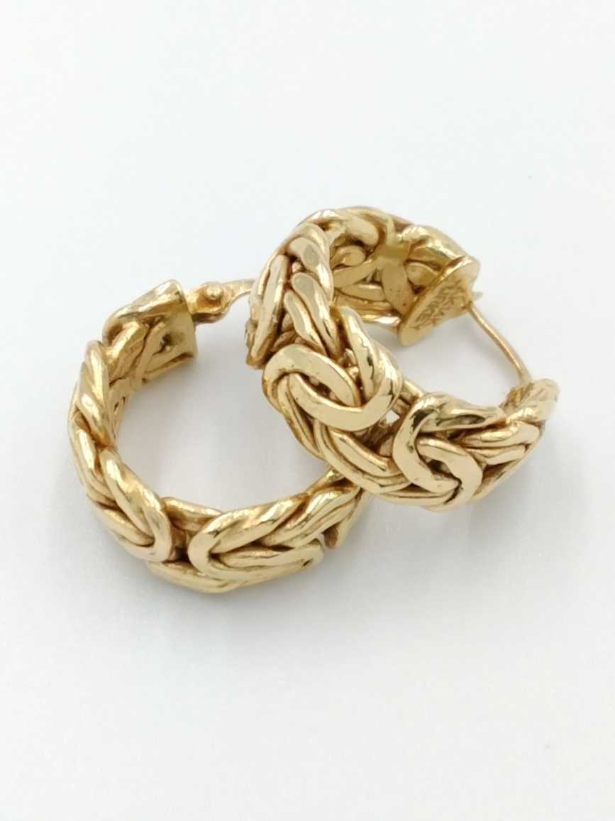 Hoop Earrings - Yellow Gold 10k (.417) 3.6 grams
