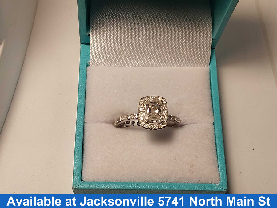 Ring - Engagement Set - White Gold 14k (.585) 2.8 grams Size 7.5