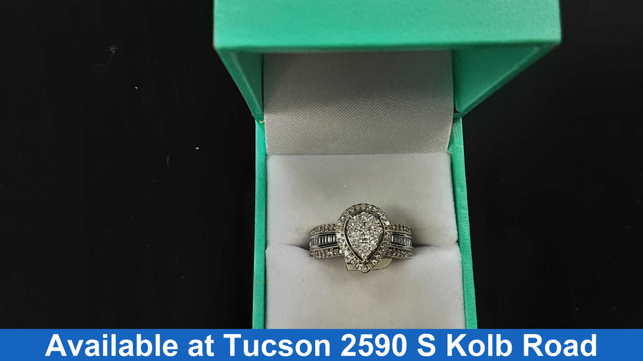 Women's Ring - Anniversary - White Gold 10k (.417) 5.2 grams Size 5.5