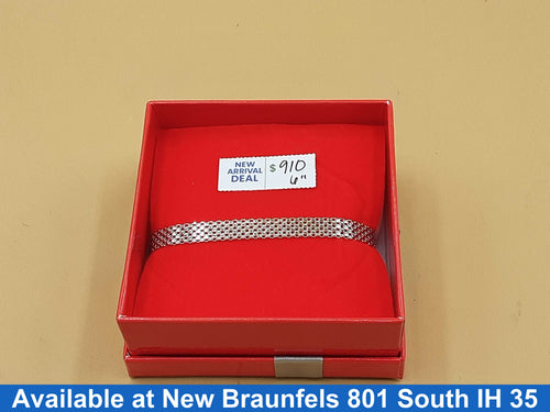 Woven Bracelet - White Gold 14k (.585) 6.4 grams 3 inch