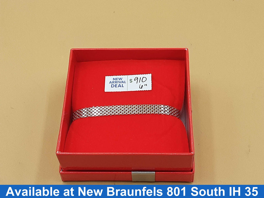 Woven Bracelet - White Gold 14k (.585) 6.4 grams 3 inch