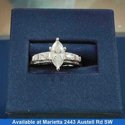 Women's Ring - White Gold 14k (.585) 4 grams Size 20