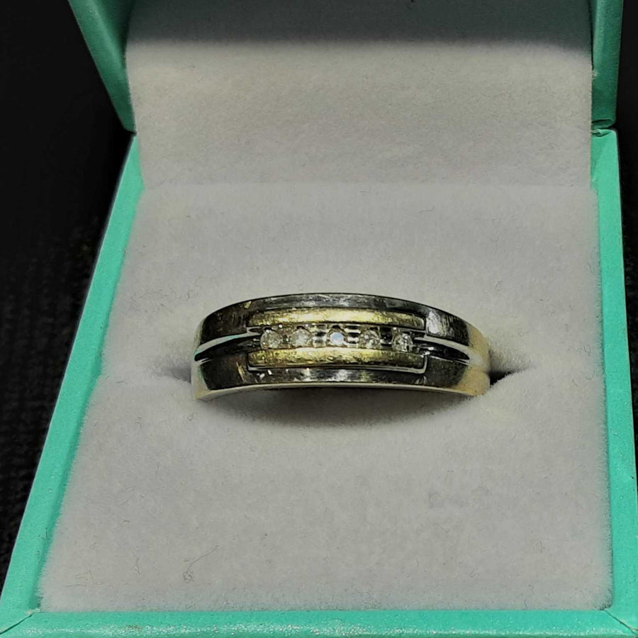 Ring - Wedding Band - White Gold 14k (.585) 4.4 grams Size 8