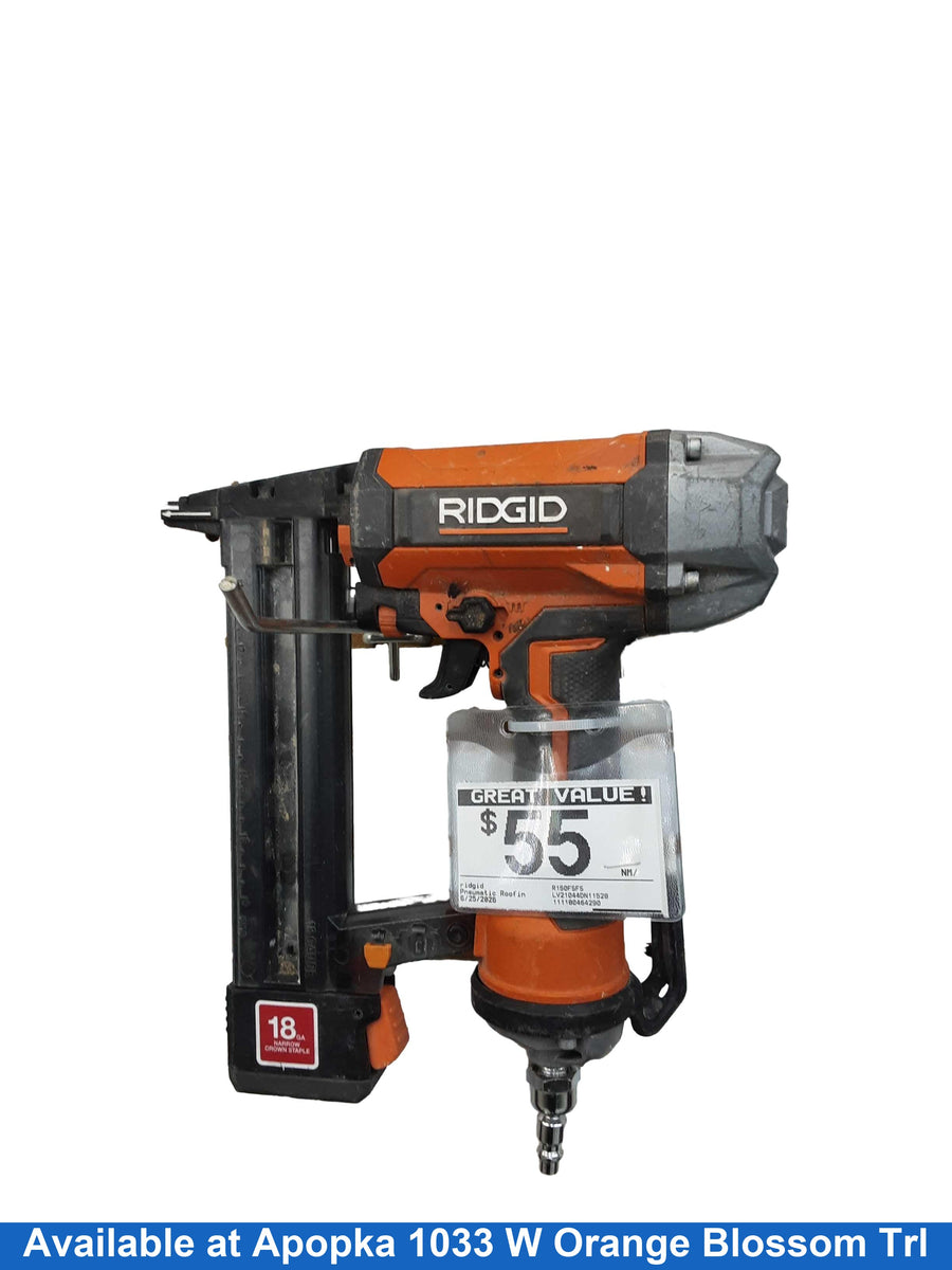 Ridgid R150fsfs Orange Pneumatic Roofing Nailer