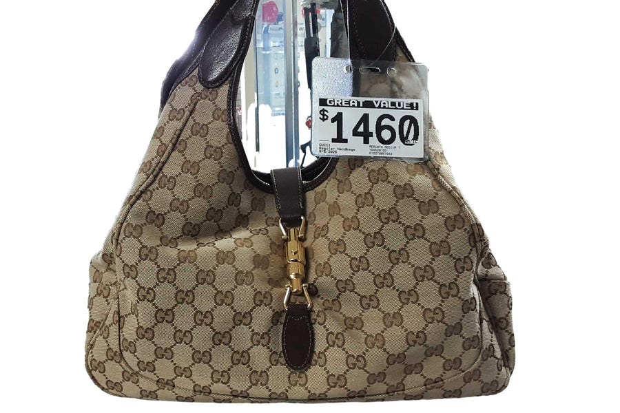 Gucci Mercato Medium Tote Bag Beige / Tan Purse / Handbag