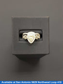 Ring - Engagement Set - White Gold 14k (.585) 6.4 grams Size 5.5