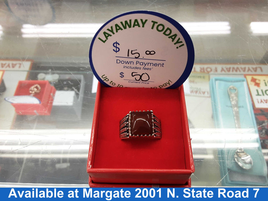 Men's Ring - Silver 7.8 grams Size 10