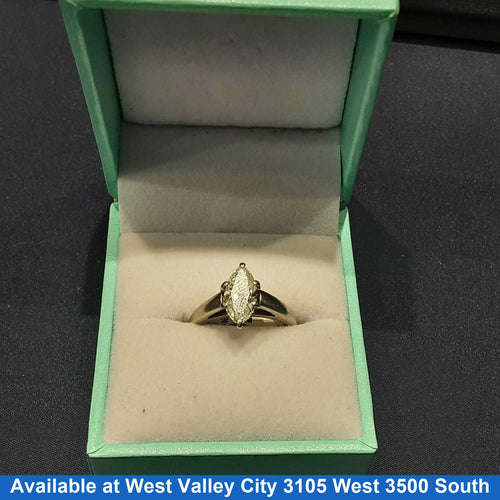 Women's Ring - Solitaire - White Gold 14k (.585) 5.9 grams Size 5.5