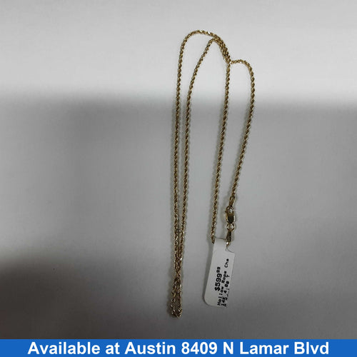 Rope Chain - Yellow Gold 14k (.585) 4 grams 18 inch