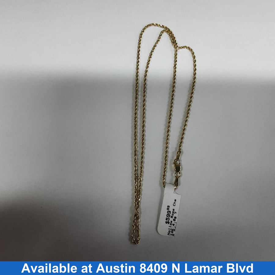 Rope Chain - Yellow Gold 14k (.585) 4 grams 18 inch