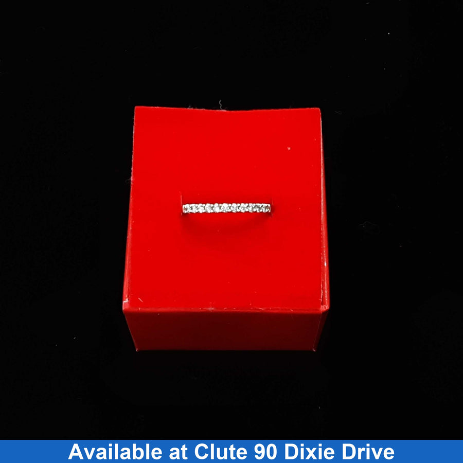 Ring - Wedding Band - White Gold 10k (.417) 2 grams Size 7.5