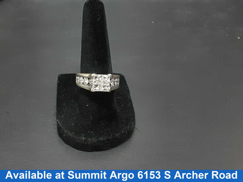 Ring - Engagement Set - White Gold 14k (.585) 9.1 grams Size 7