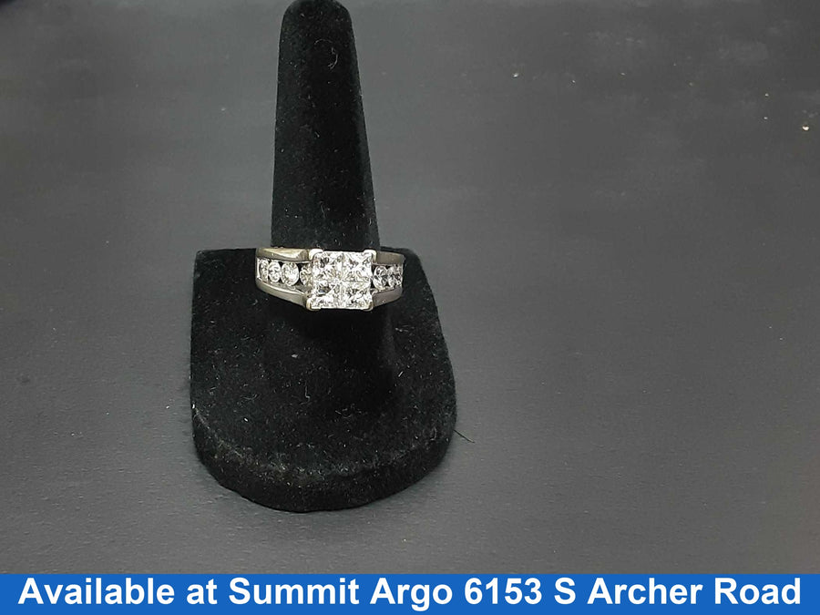 Ring - Engagement Set - White Gold 14k (.585) 9.1 grams Size 7