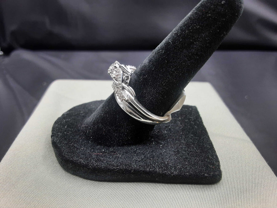 Ring - Engagement Set - White Gold 14k (.585) 4.5 grams Size 7