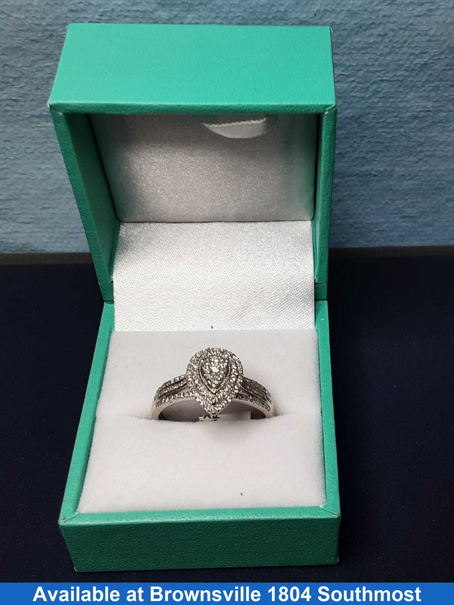 Women's Ring - White Gold 10k (.417) 3.4 grams Size 10