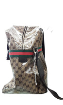Gucci Gg Crystal Canvas Travel Bag Brown Backpack / Briefcase / Bag
