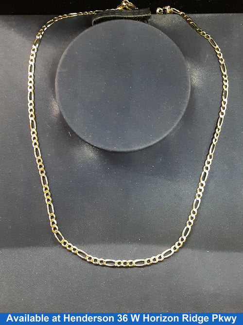 Cuban Link Chain - Tricolor Gold 14k (.585) 9.1 grams 22 inch