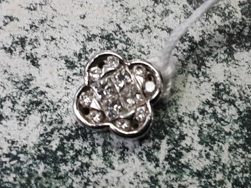 Diamond Pendant - White Gold 14k (.585) 1.2 grams