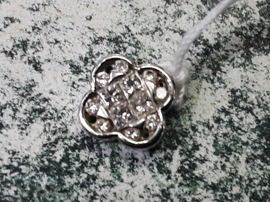 Diamond Pendant - White Gold 14k (.585) 1.2 grams