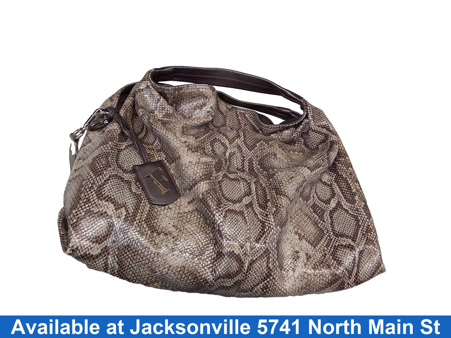 Furla Snakeskin Bag Black Purse / Handbag