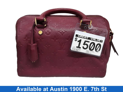 Louis Vuitton Speedy 25 Bandouliere Purple Purse / Handbag