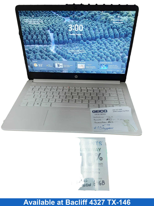 Hp 14-dq0052dx Intel Celeron 4 Gb 64 Gb White Laptop