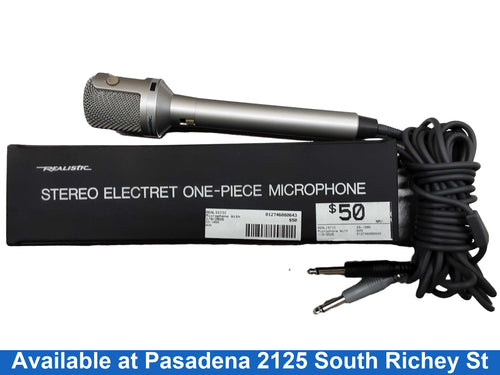 Realistic 33-1085 Black Corded Microphone