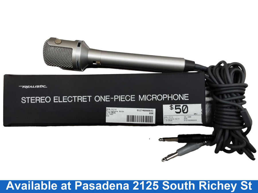 Realistic 33-1085 Black Corded Microphone