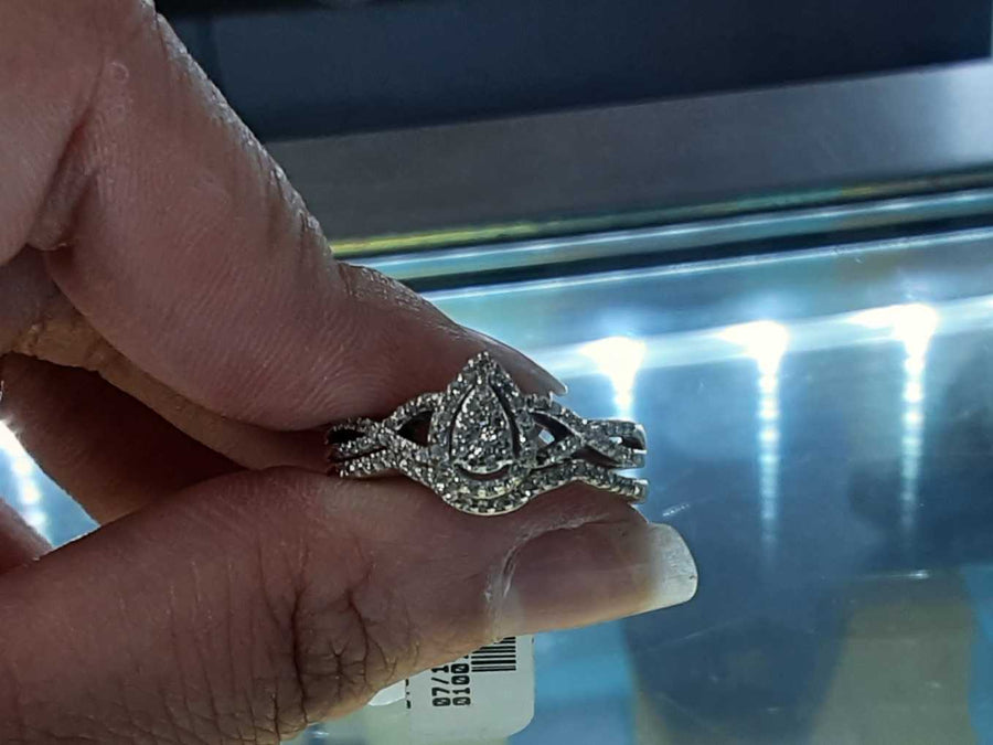 Ring - Engagement Set - Yellow Gold 10k (.417) 4.1 grams Size 7.5