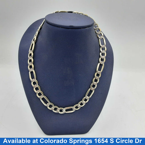 Figaro Chain - Silver 61.8 grams 48 inch