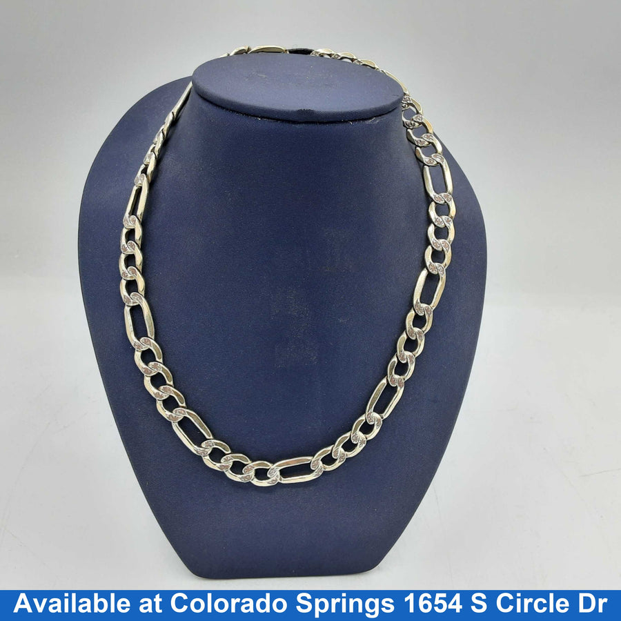 Figaro Chain - Silver 61.8 grams 48 inch
