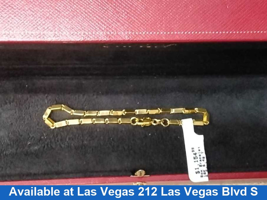 Box Bracelet - Yellow Gold 18k (.750) 6.4 grams 10 inch