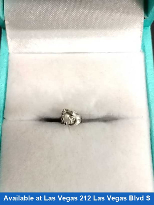 Single Stud Earring - White Gold 14k (.585) 0.5 grams