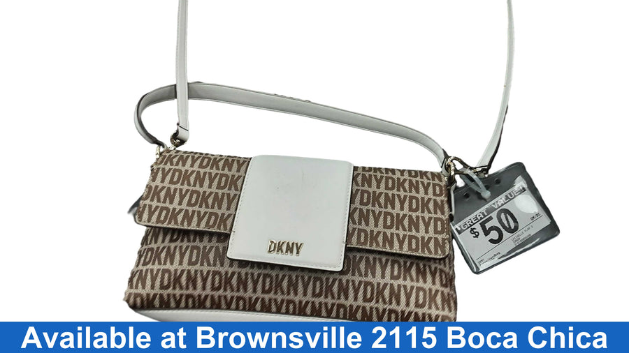 Dkny Chiiselle Flap Demi Beige / Tan Purse / Handbag
