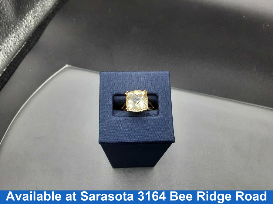 Women's Ring - Solitaire - Yellow Gold 14k (.585) 5.5 grams Size 7.5
