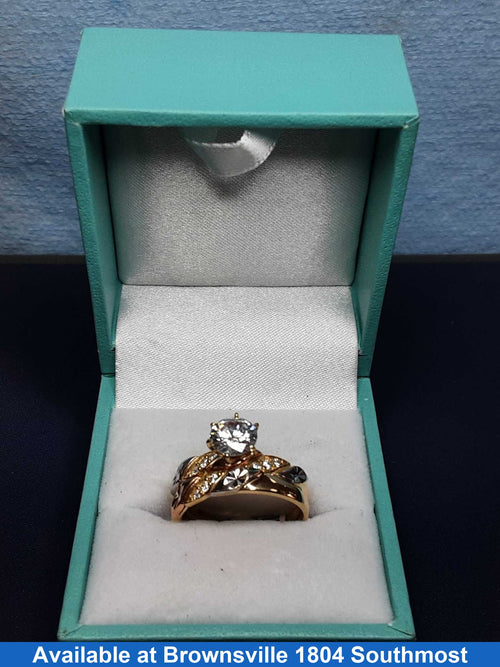 Ring - Engagement Set - Yellow Gold 14k (.585) 4.6 grams Size 7