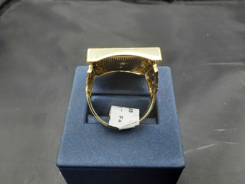 Man's Ring - Fancy Yellow Gold 10k (.417) 9.2 grams Size 11.5