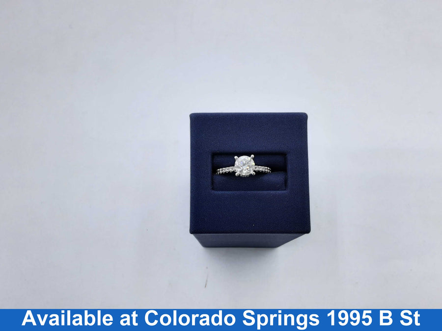 Women's Ring - Solitaire - White Gold 14k (.585) 3.5 grams Size 5