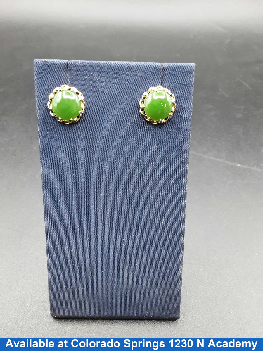Double Stud Earrings - White Gold 14k (.585) 1.5 grams