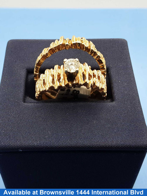 Ring - Engagement Set - Yellow Gold 14k (.585) 8.8 grams Size 8
